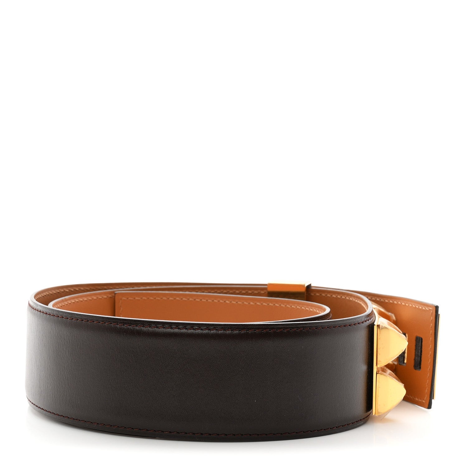Hermes Box Collier De Chien CDC Belt 90 36 Chocolate 1893418