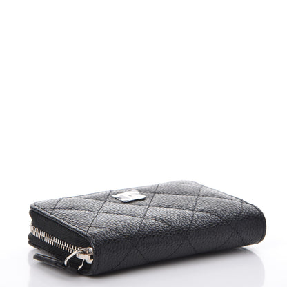 Chanel Caviar Quilted Zip Coin Purse Black 4 of 8