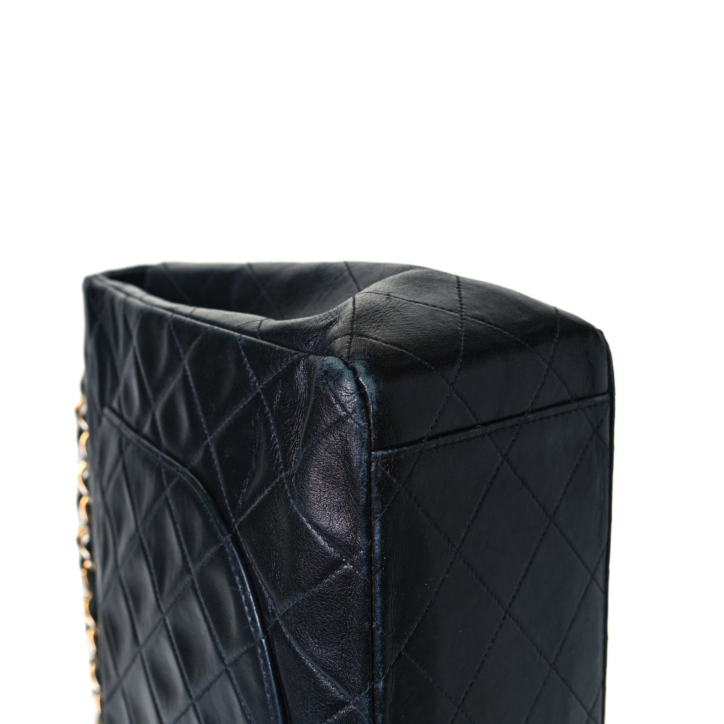 Lambskin Quilted XL Jumbo Single Flap Black