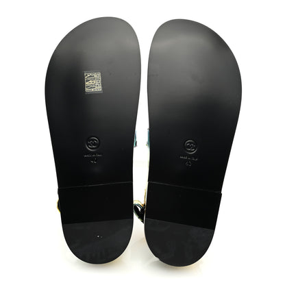 Chanel Laminated Lambskin Printed CC Dad Sandals 40 Multicolor 5 of 9