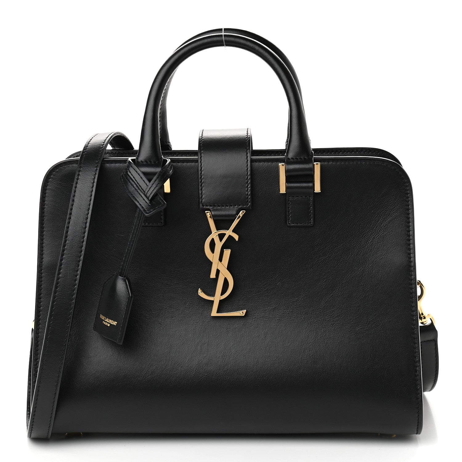 Saint Laurent Calfskin Monogram Baby Cabas Black 1 of 8