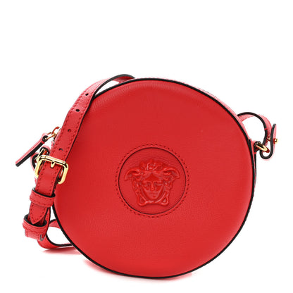 Versace Calfskin La Medusa Round Camera Bag Red 1 of 9