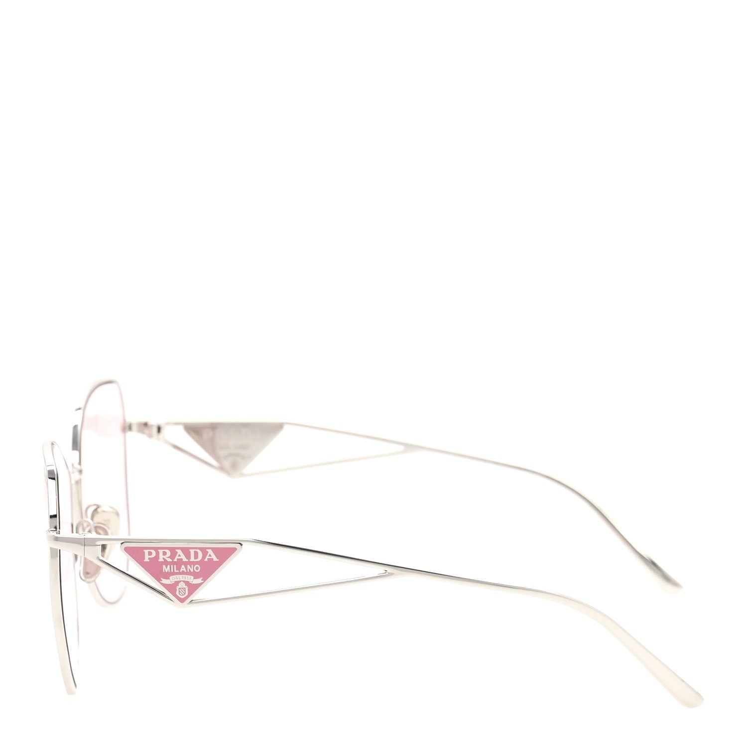 Prada Metal Symbole Triangle Logo Sunglasses SPR57YS Pink 2 of 7