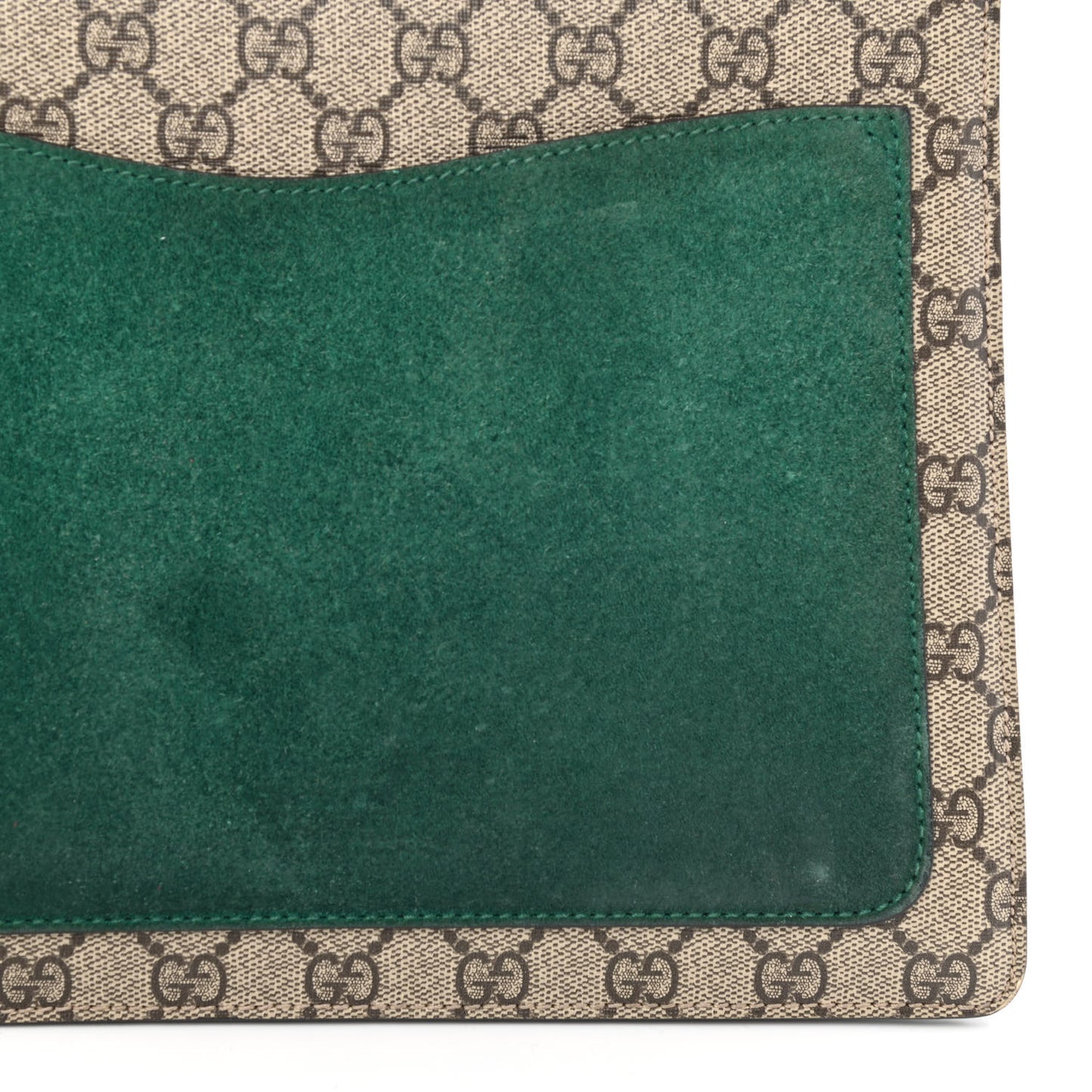 GG Supreme Monogram Embroidered Medium Dionysus Shoulder Bag Emerald