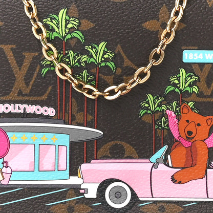 Louis Vuitton Monogram 2021 Christmas Animation Hollywood Pochette Felicie Chain Wallet Fuchsia 12 of 14