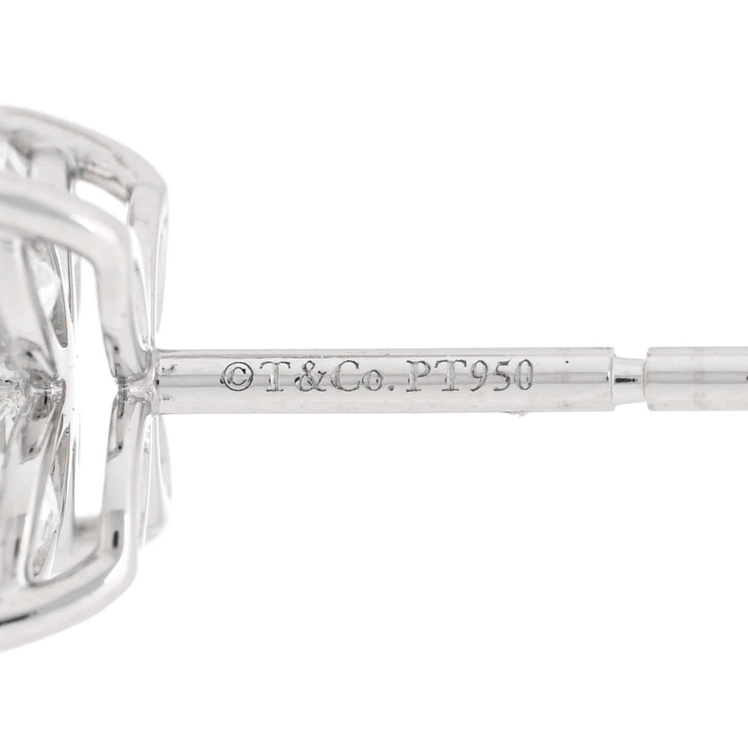Tiffany Platinum Diamond .92ct Medium Victoria Earrings 4 of 5