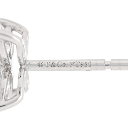Tiffany Platinum Diamond .92ct Medium Victoria Earrings 4 of 5