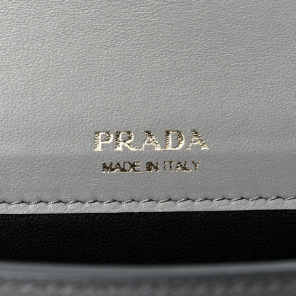 Prada Saffiano Calfskin Monochrome Envelope Crossbody Grey 6 of 9