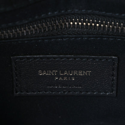 Saint Laurent Crocodile Embossed Lambskin Matelasse Monogram Niki Chain Wallet Black 6 of 8