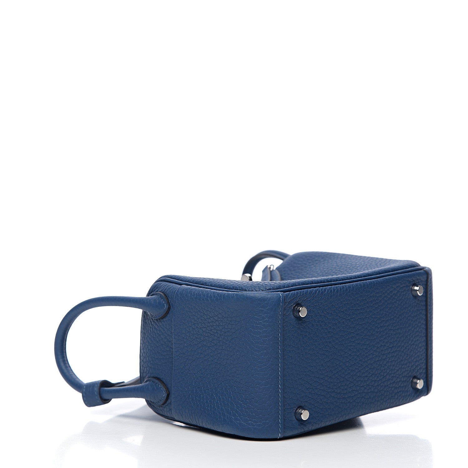 Hermes Taurillon Clemence Mini Lindy 20 Deep Bleu 3 of 9