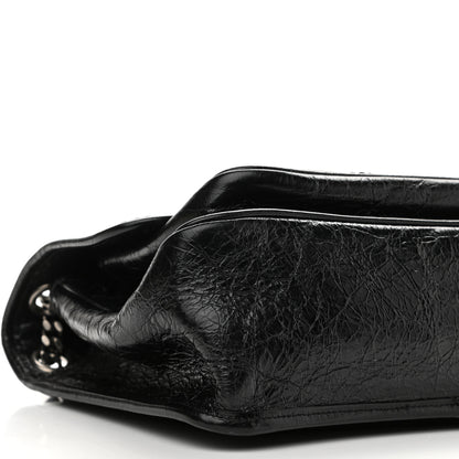 Saint Laurent Crinkled Calfskin Matelasse Monogram Medium Niki Chain Satchel Black 9 of 11