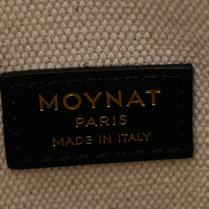 Moynat Grained Calfskin Canvas 1920 Oh! Tote Ruban MM Carbon Bronze Green Bordeaux 6 of 10