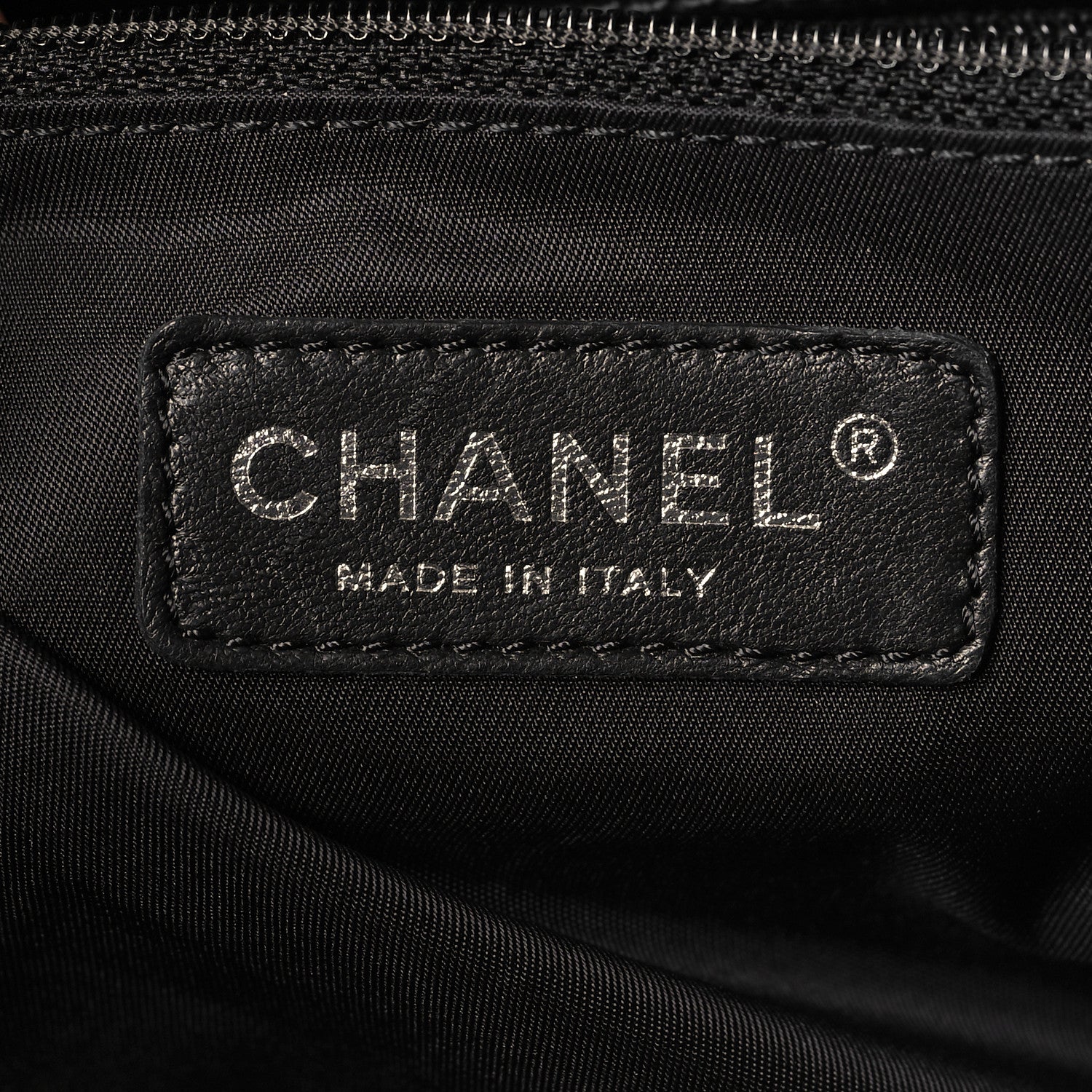 Chanel Coated Canvas Quilted Large Paris Biarritz Tote Black 14 of 23