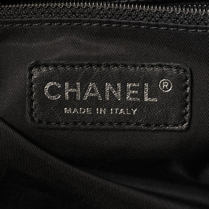 Chanel Coated Canvas Quilted Large Paris Biarritz Tote Black 14 of 23