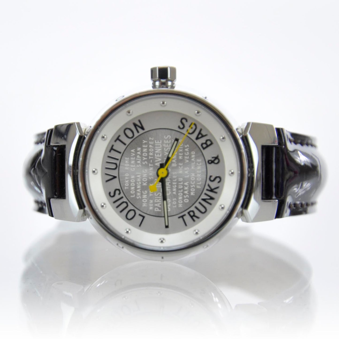 Stainless Steel Vernis 28mm Tambour Trunks and Bags Quartz Watch