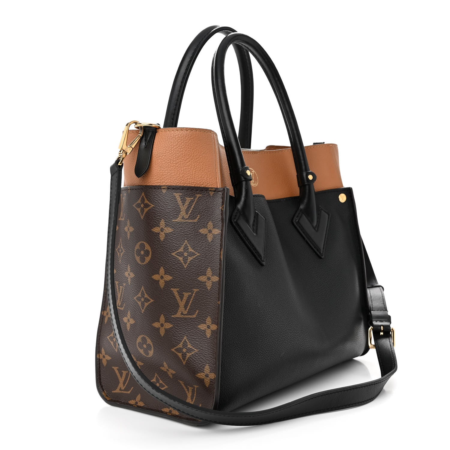 Louis Vuitton Calfskin Monogram On My Side Black 3 of 11