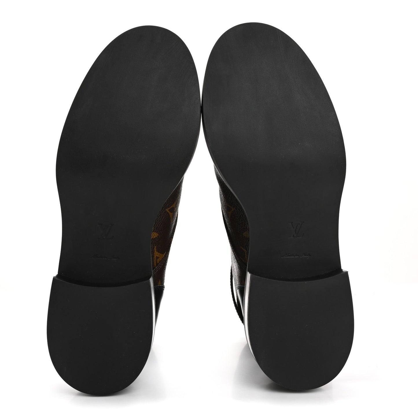 Calfskin Monogram Wonderland Flat Ranger Boots 38.5 Black