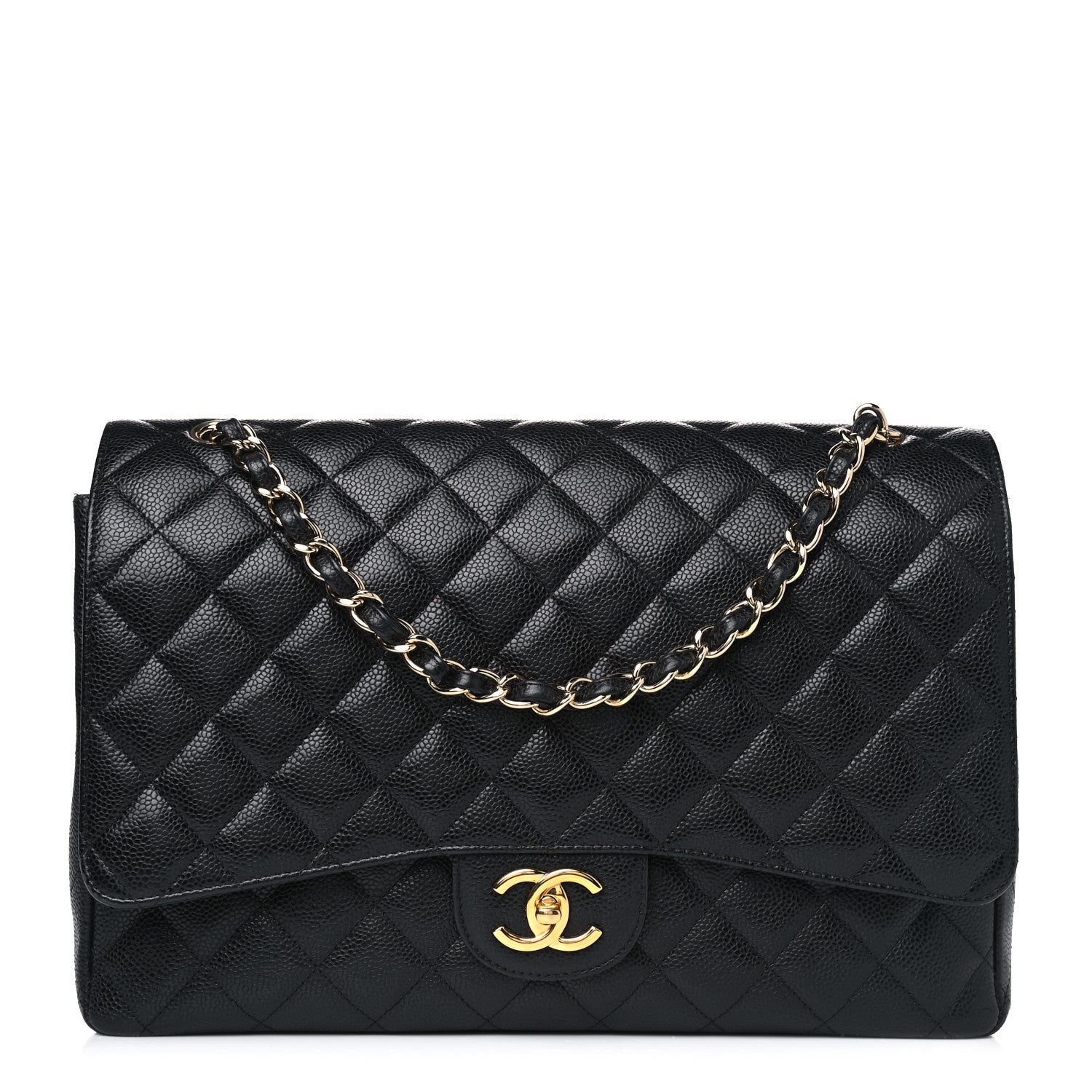 Chanel Caviar Quilted Maxi Double Flap Black 2 of 18