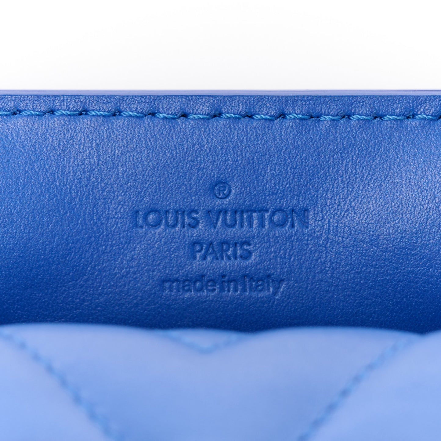 LOUIS VUITTON Calfskin New Wave Chain PM Blue Neon