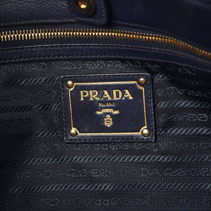 Prada Tessuto Nylon Chevron Quilted Tote Navy 6 of 13