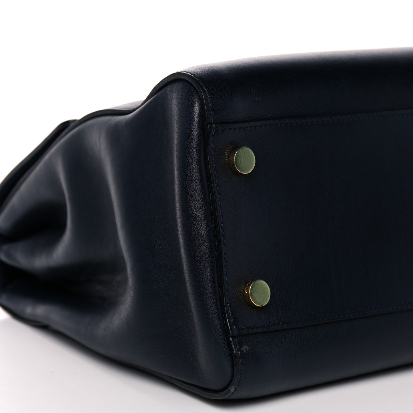 Calfskin Medium Moujik Top Handle Bag Navy