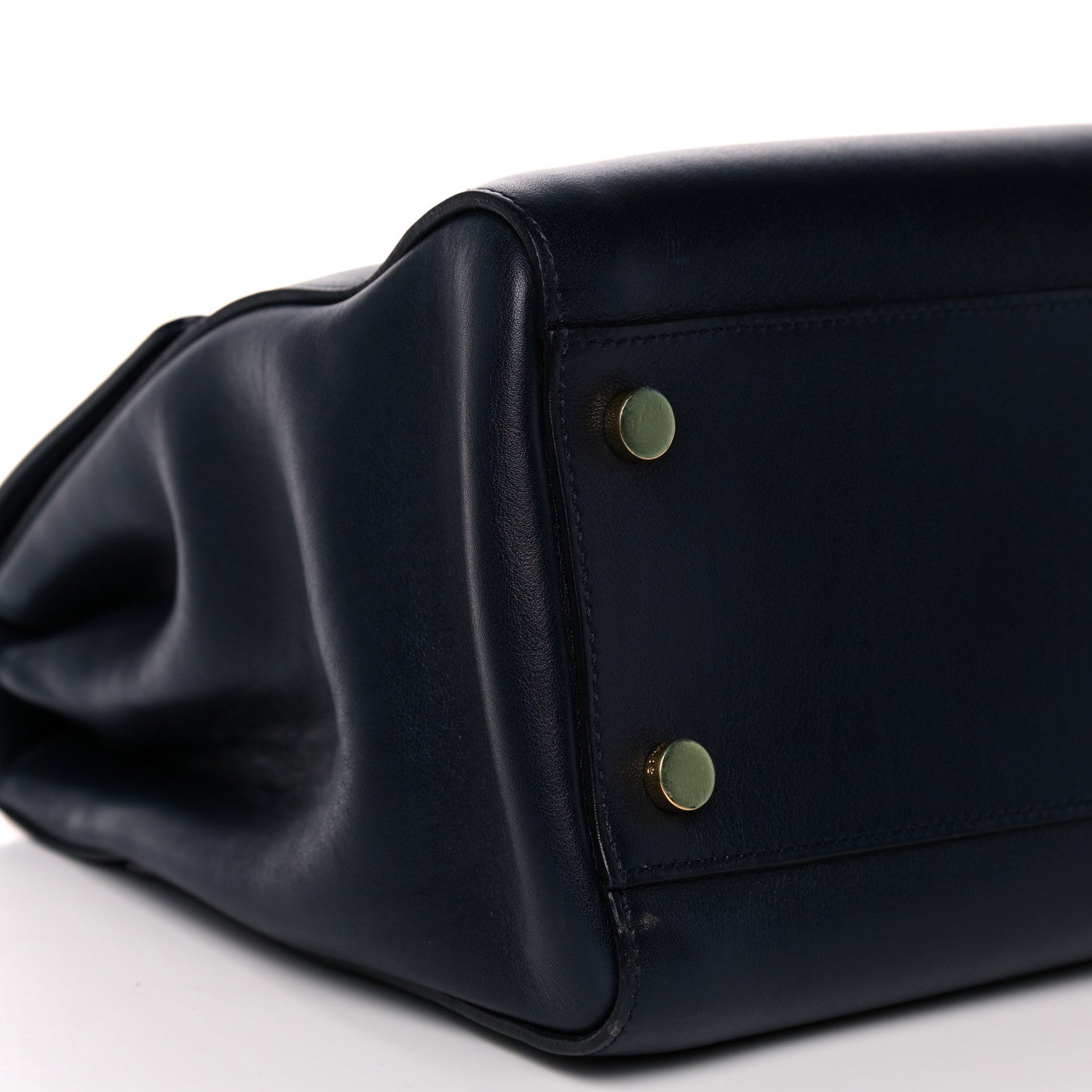 Saint Laurent Calfskin Medium Moujik Top Handle Bag Navy 7 of 12