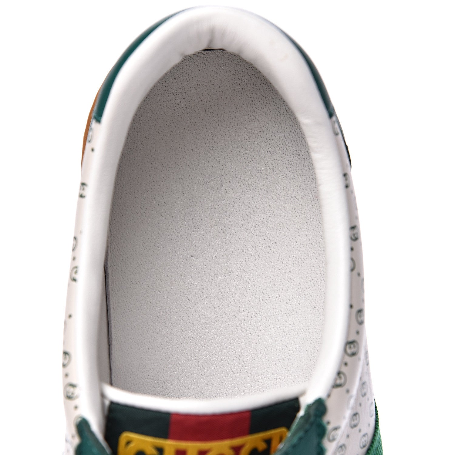Gucci X DAPPER DAN Calfskin Suede GG Micro Monogram G74 Sneakers 39.5 Emerald Mystic White 7 of 10