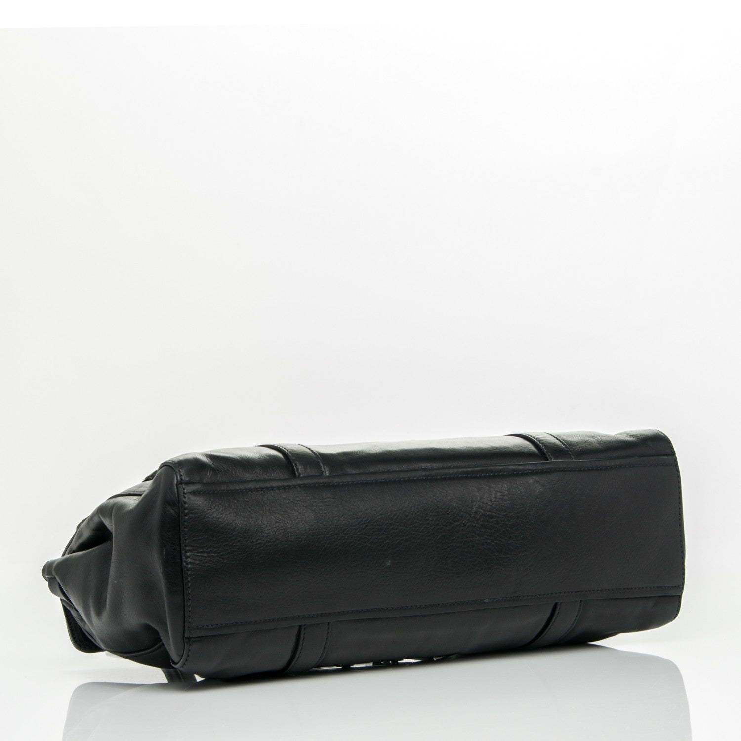 Prada Royal Calf Easy Foldover Pushlock Satchel Black 4 of 8