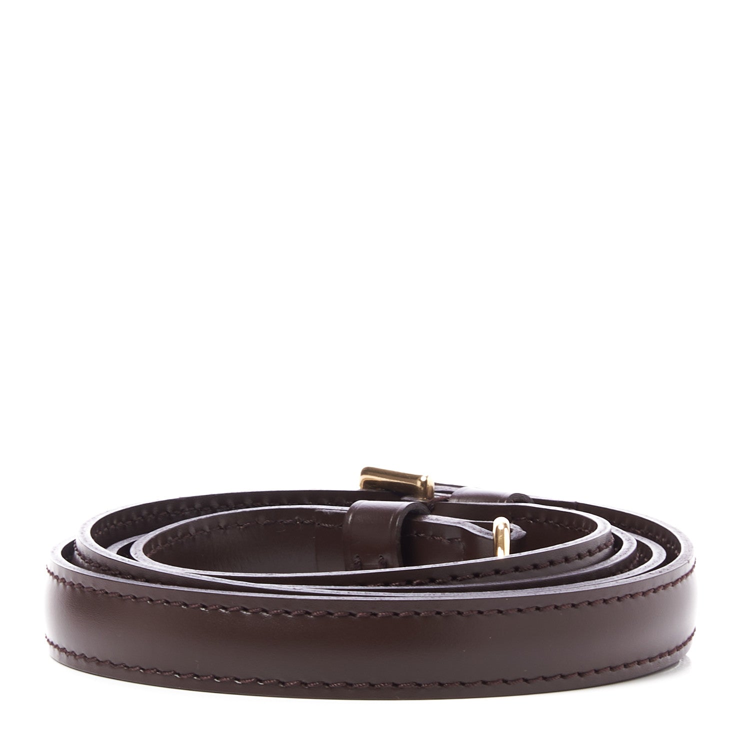 Louis Vuitton Calfskin 16mm Adjustable Shoulder Strap Brown 2 of 4