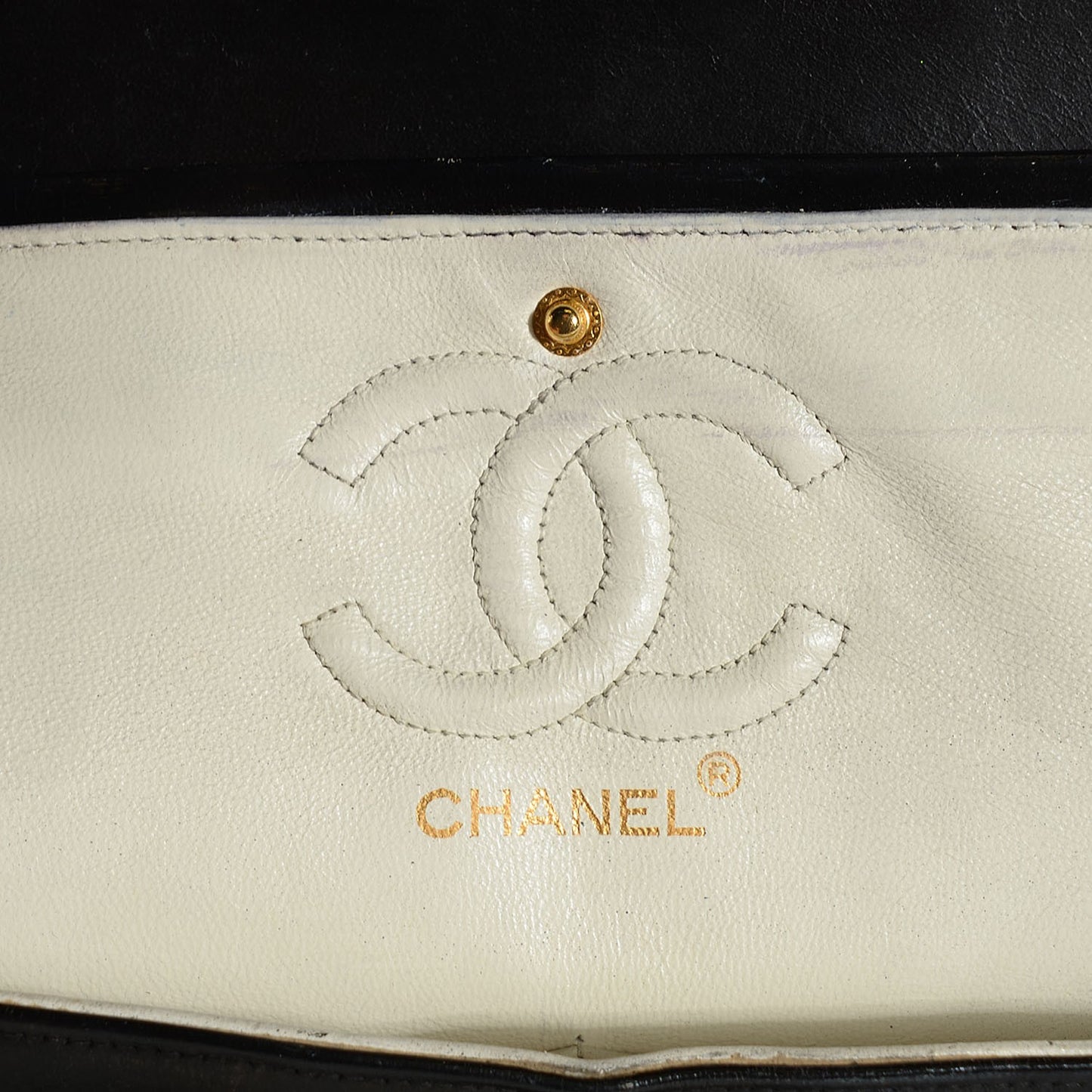 Lambskin Quilted Small Double Flap Black