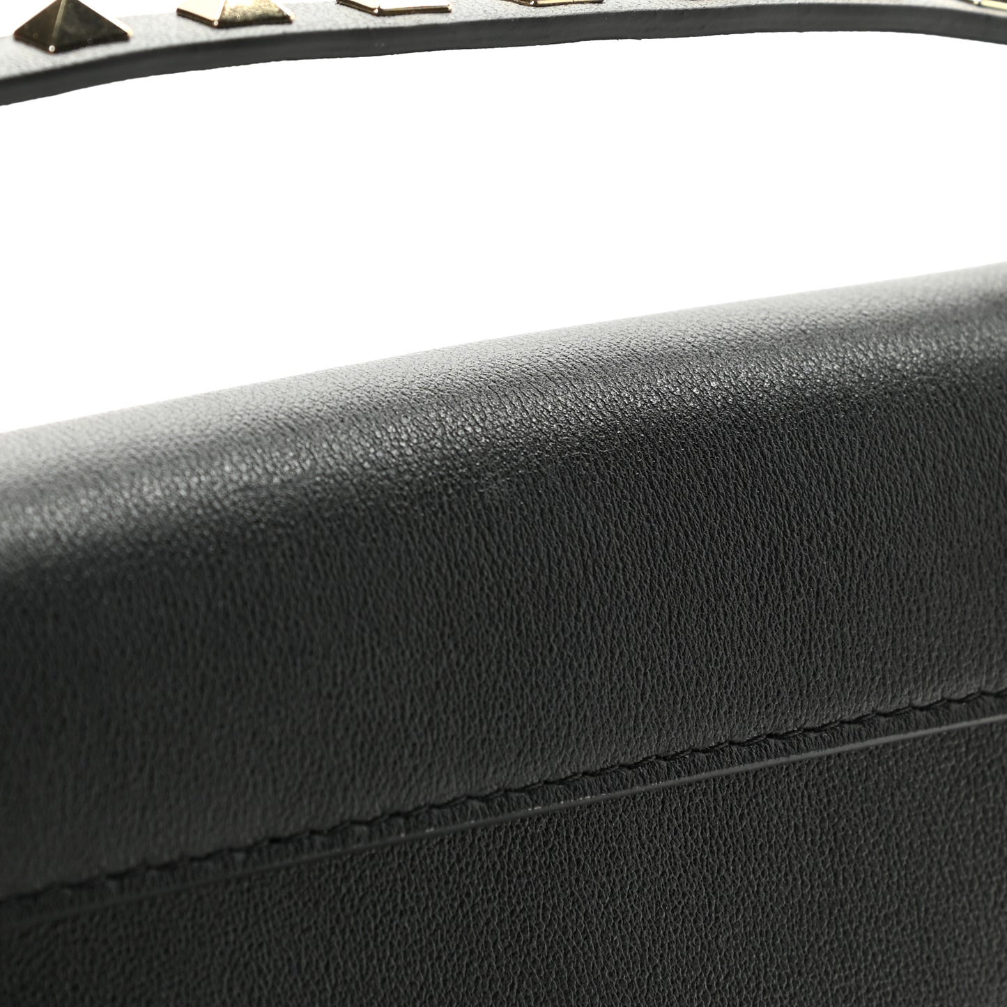 Vitello Rockstud Crossbody Pouch Black