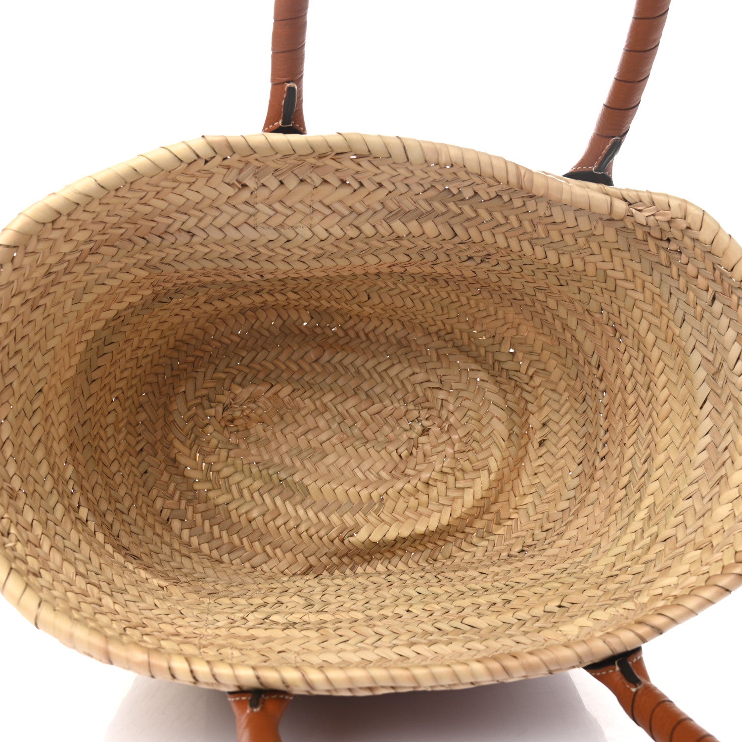 Chloe Raffia Small Grain Calfskin Medium Marcie Basket Tan 5 of 8