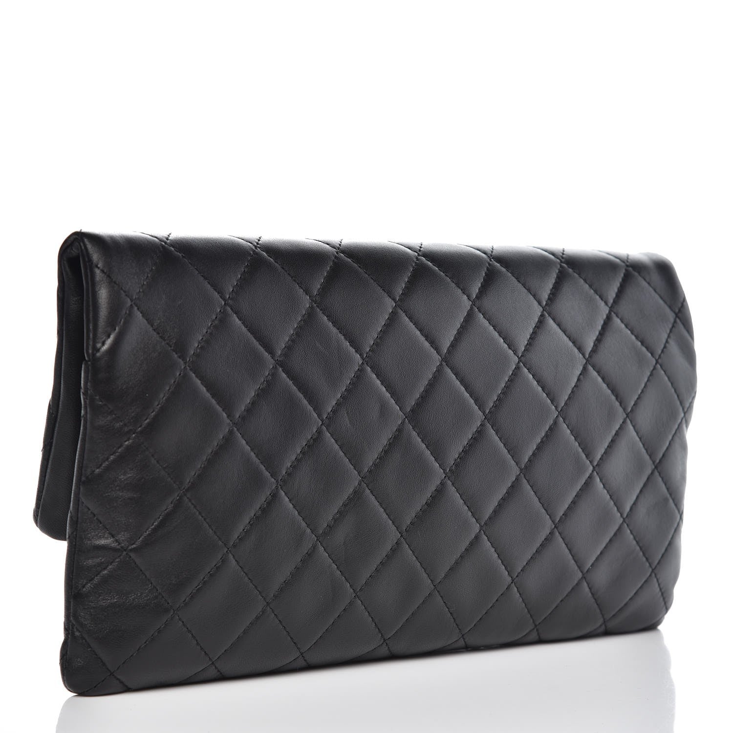 Chanel Lambskin Quilted CC Beauty Clutch Black 3 of 7