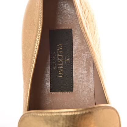 Valentino Garavani Metallic Nappa Panther Loafers 39 Deep Gold 7 of 10