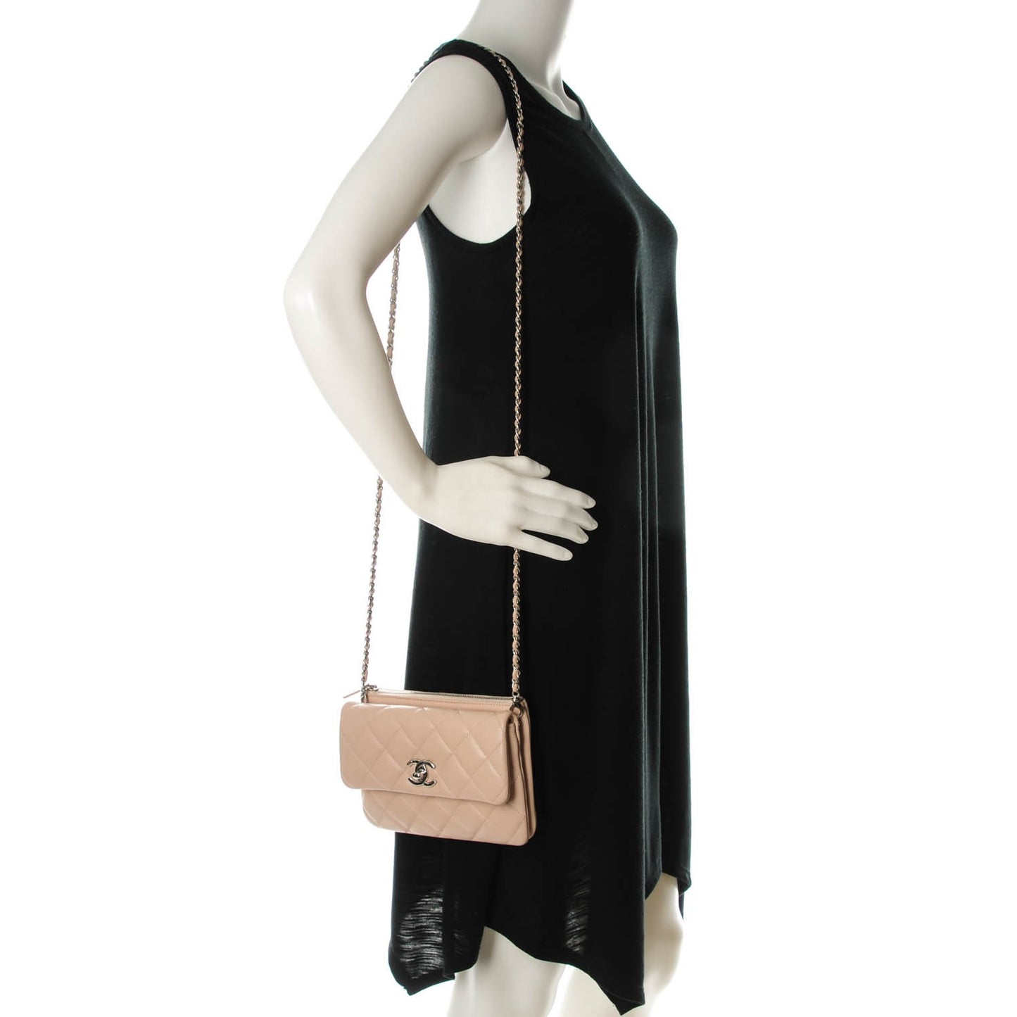 Lambskin Daily Zip Crossbody Light Pink