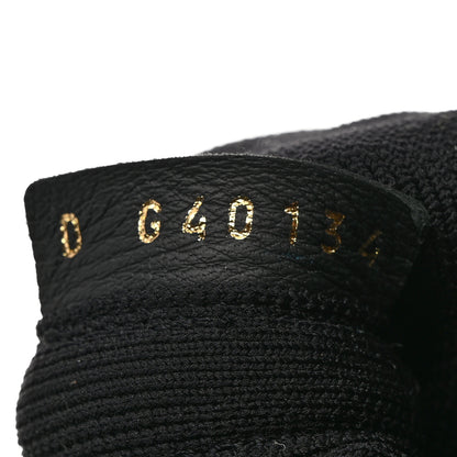 Chanel Patent Knit Cap Toe CC Sock Boots 35.5 Black 6 of 8