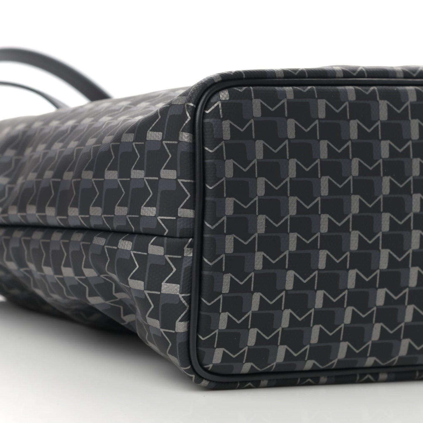 Grained Calfskin Canvas 1920 Oh! Tote Ruban PM Carbon Silver