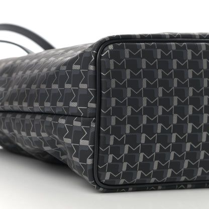 Moynat Grained Calfskin Canvas 1920 Oh! Tote Ruban PM Carbon Silver 8 of 11