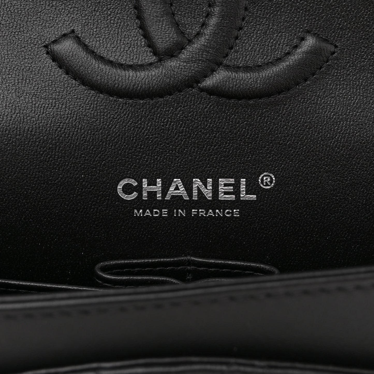 Lambskin Quilted Medium Double Flap So Black