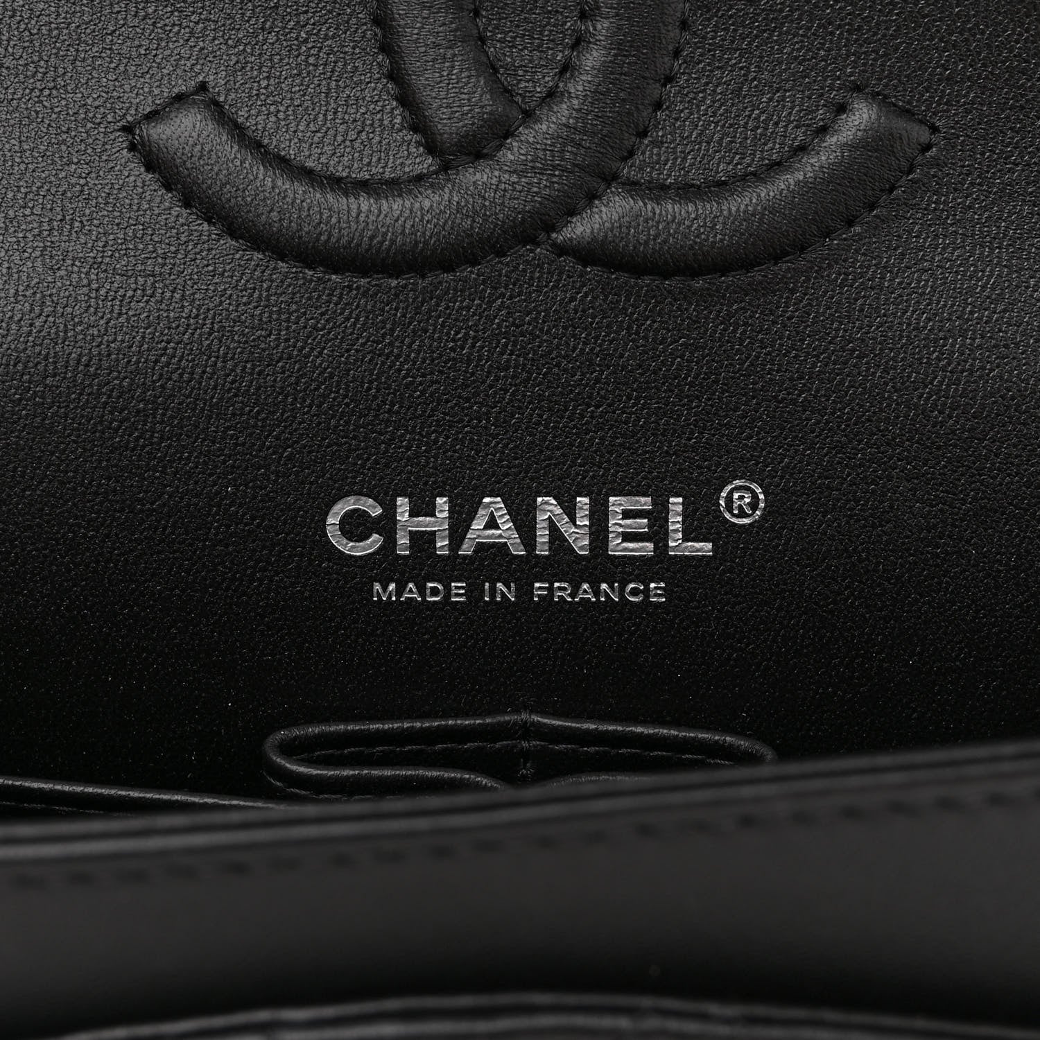 Chanel Lambskin Quilted Medium Double Flap So Black 7 of 11