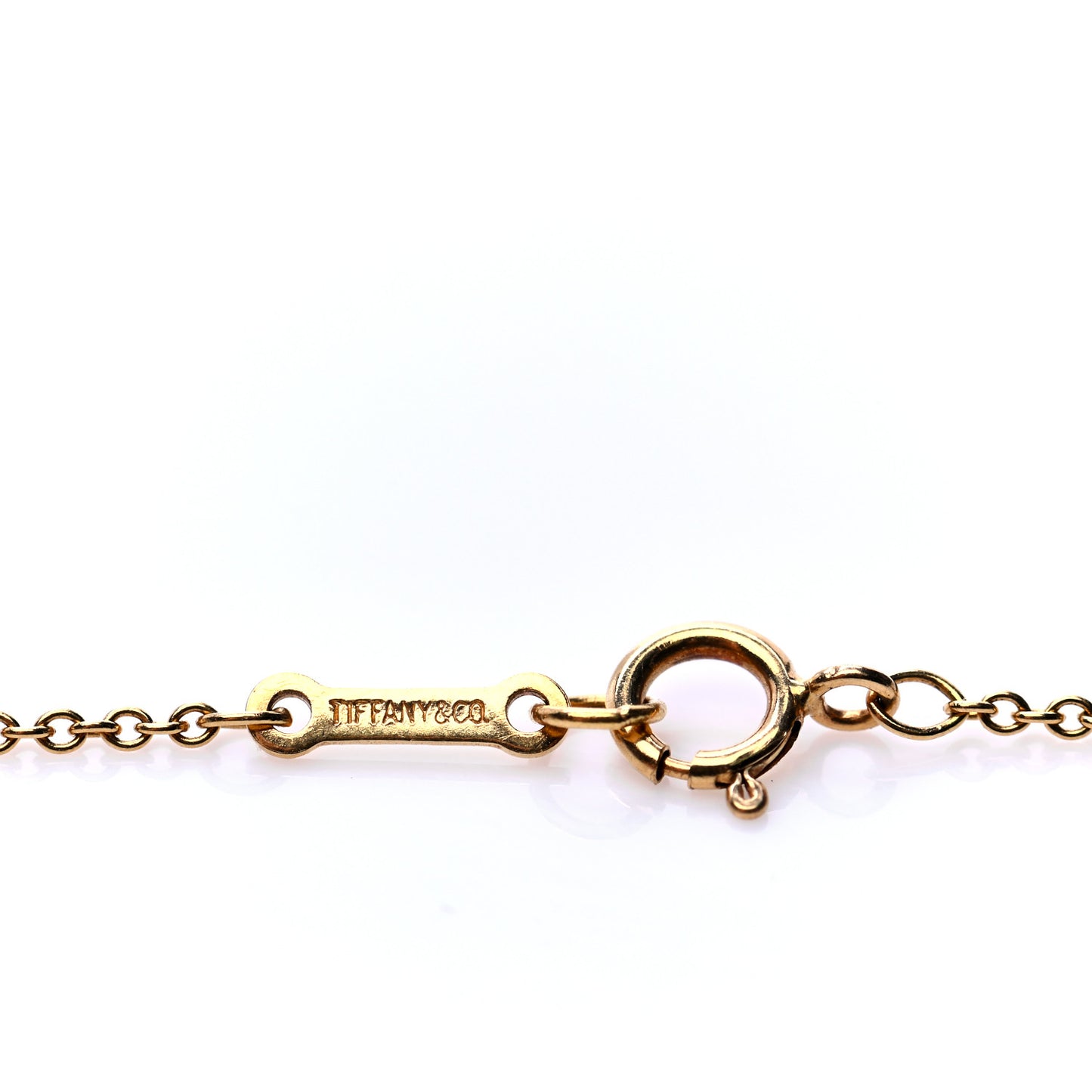 18K Yellow Gold 11mm Elsa Peretti Bean Pendant Necklace