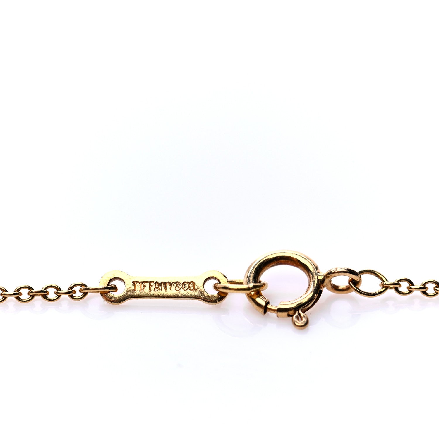 Tiffany 18K Yellow Gold 11mm Elsa Peretti Bean Pendant Necklace 6 of 6