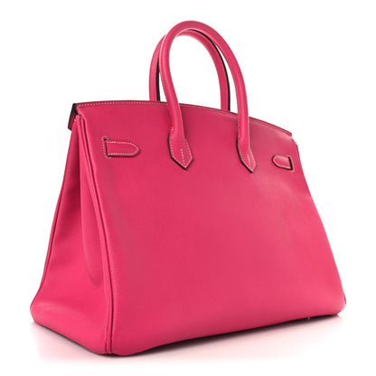 Hermes Epsom Candy Birkin 35 Rose Tyrien Tosca 3 of 13