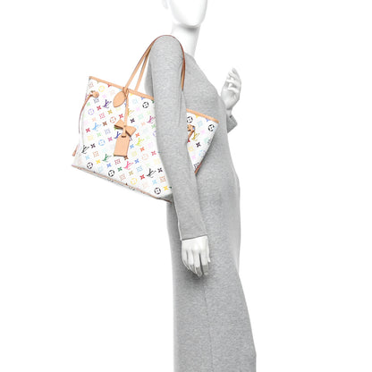 Louis Vuitton LV X TM Monogram Multicolor Neverfull MM White 2 of 10