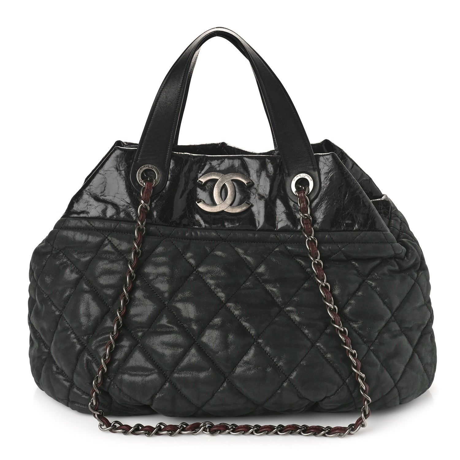 Chanel Iridescent Calfskin Quilted Large In The Mix Tote Black 1 of 10