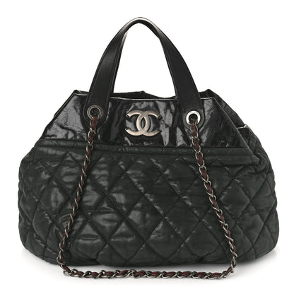 Chanel Iridescent Calfskin Quilted Large In The Mix Tote Black 1 of 10