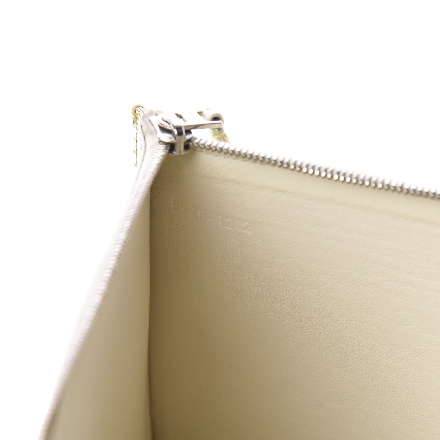 Celine Lambskin Bi-Color Solo Clutch Pouch White 8 of 10