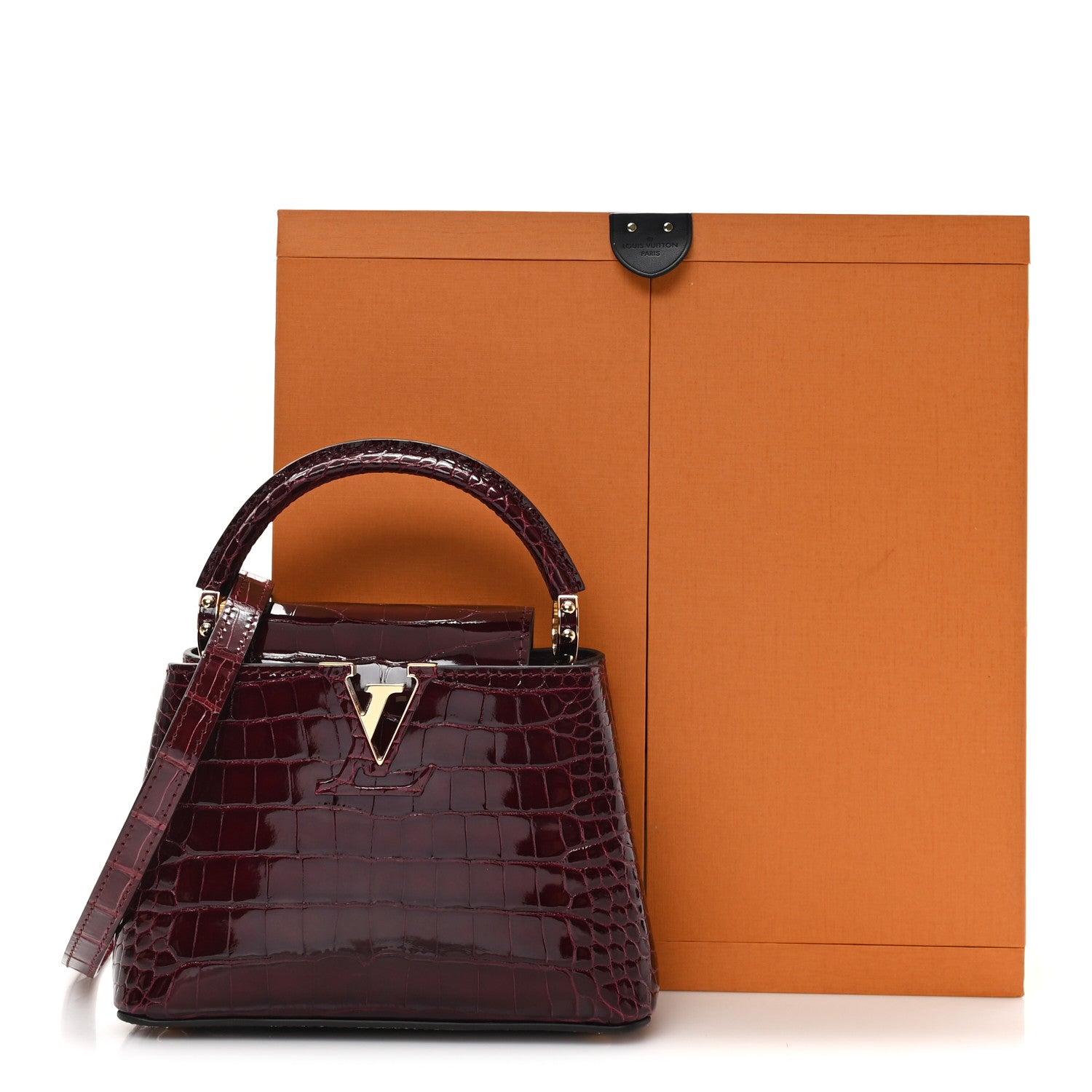Louis Vuitton Crocodile Mini Capucines  Bordeaux 10 of 10