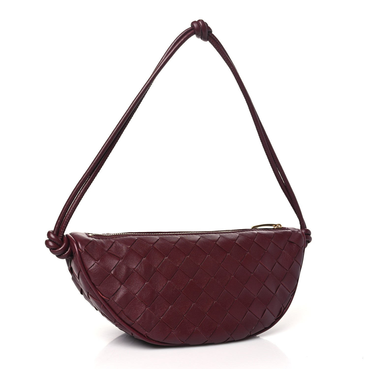 Bottega Veneta Nappa Intrecciato Half Moon Pouch On Strap Barolo 3 of 9