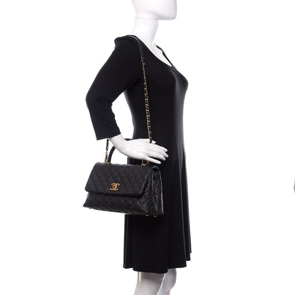 Chanel Caviar Quilted Small Coco Handle Flap Black 2 of 10